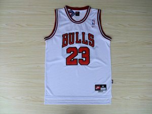 Maillot De Basket Chicago Bulls Michael Jordan 23Eyed Engrener Fan Version Blanc